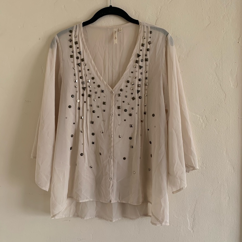 Studded Business Casual Top